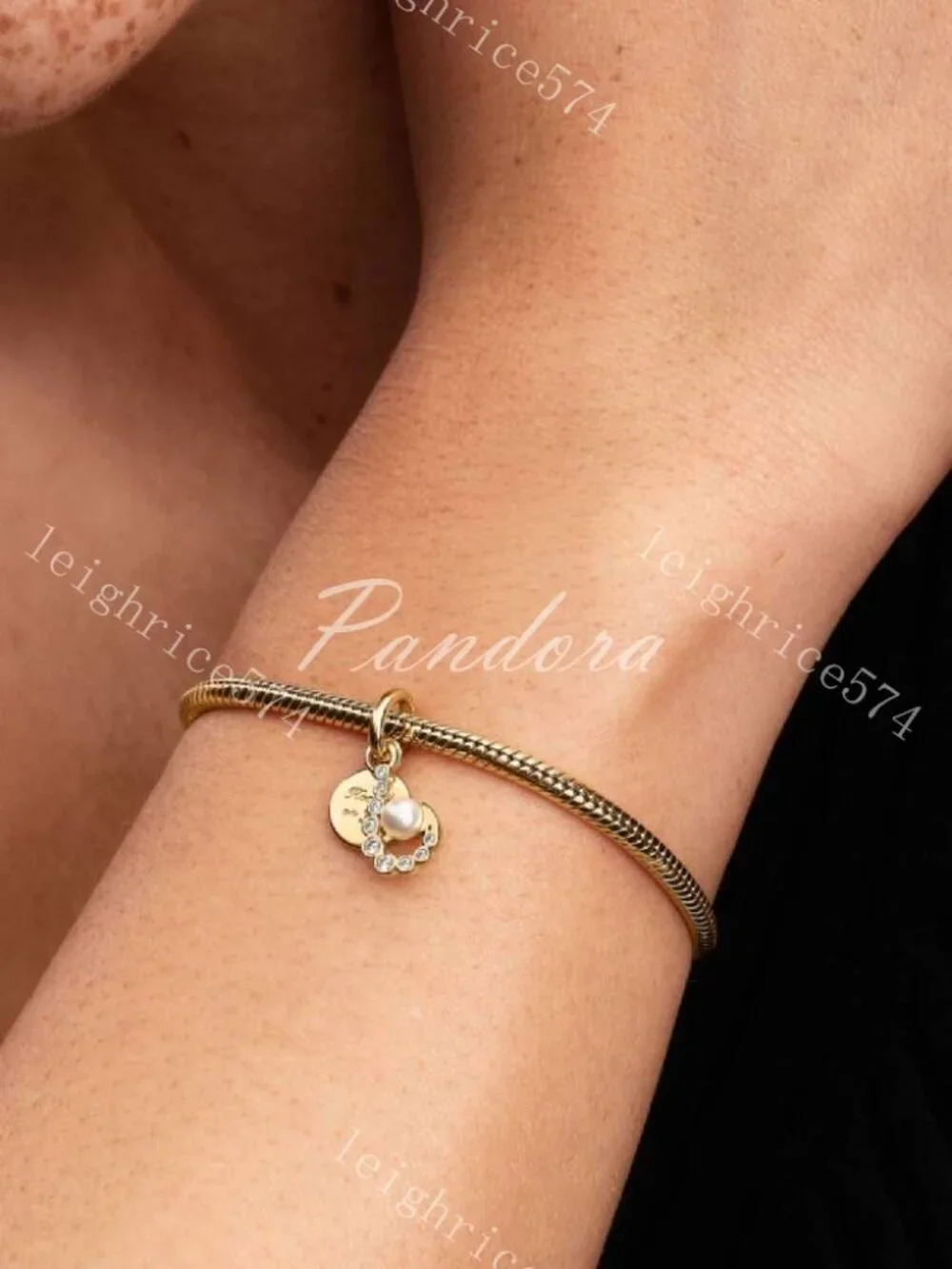 Pandora Hook Double Dangle Charm